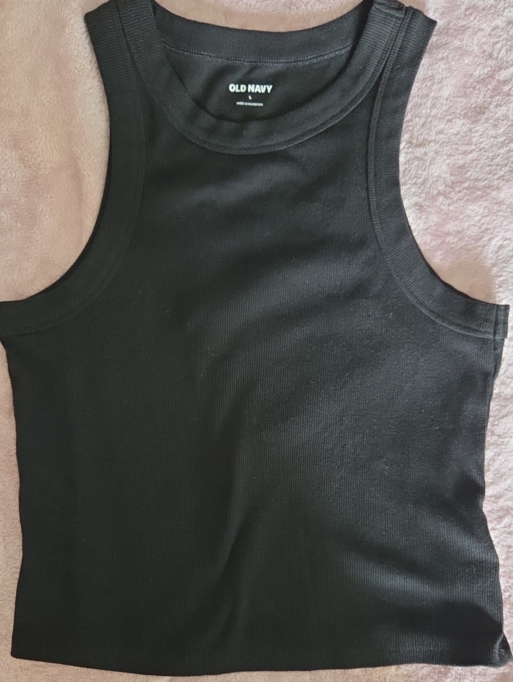 Old Navy Black Ribbed Womens Tank Top